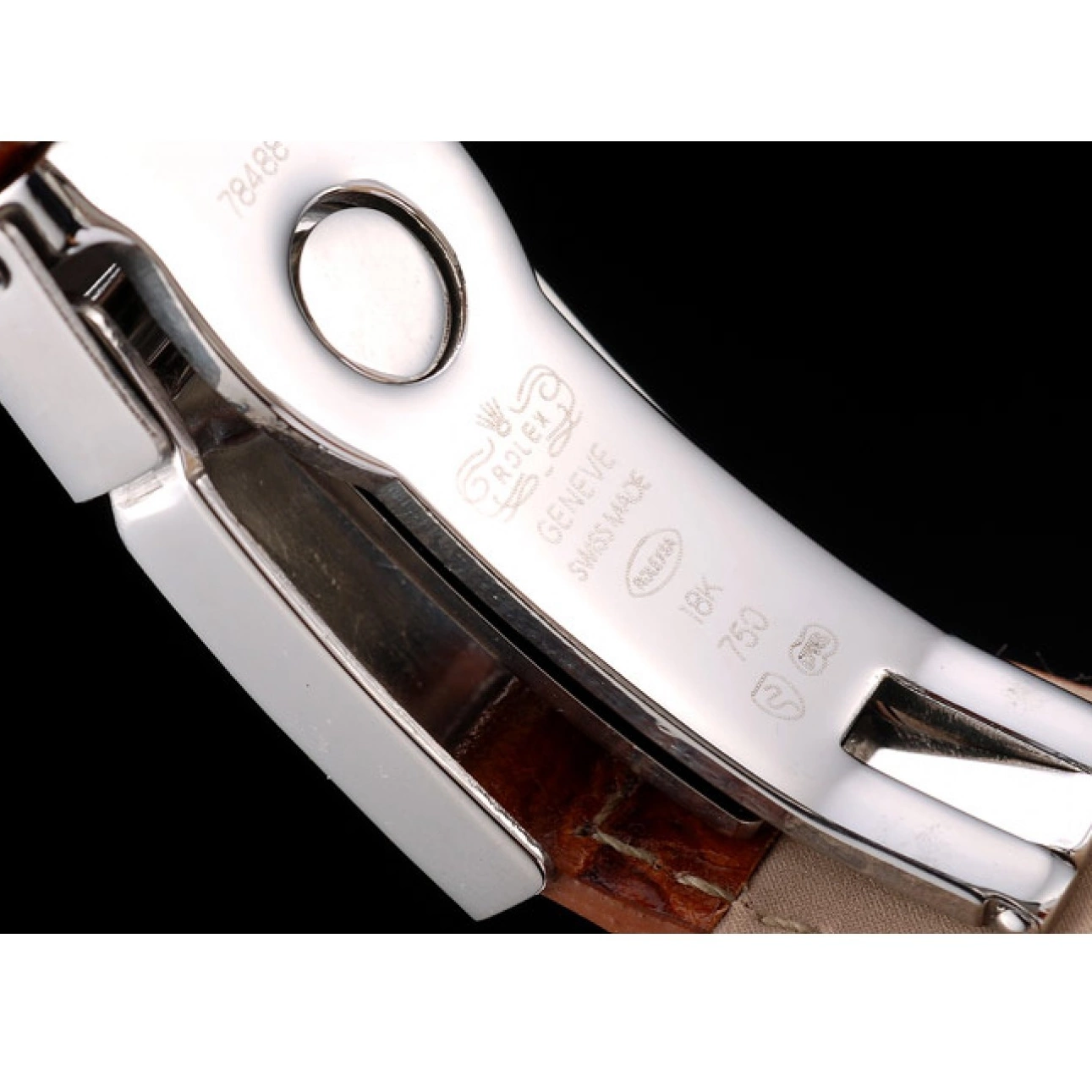 AAA Replica Watches Dial Leather Lady Daytona Steel Stainless Case Brown White Rolex Tachymeter Strap 0726